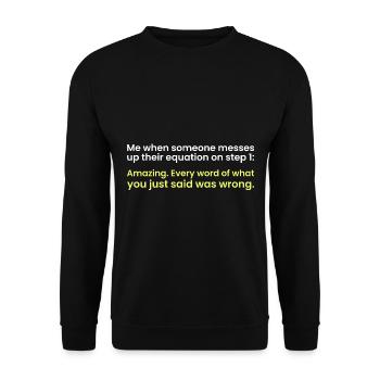 Math gift nerd teacher math teacher math - Unisex Sweatshirt - black - Front - Alina (178cm) & Michal (187cm)