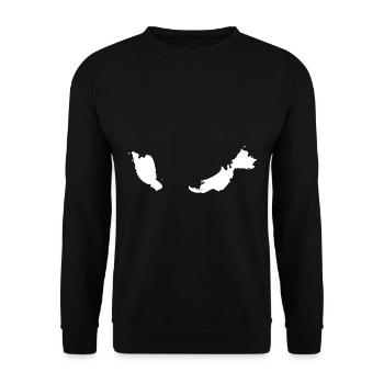 Drapeau de carte malaisie - Sweat-shirt Unisexe - noir - Devant - Alina (178cm) & Michal (187cm)
