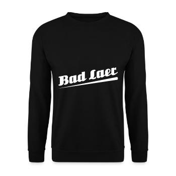 Bad Laer - Textdesign mit Stadtnamen - Unisex Pullover - Schwarz - Vorne - Alina (178cm) & Michal (187cm)