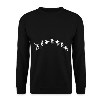 Skate Evolution Retro pour skateurs & skateboarders - Sweat-shirt Unisexe - noir - Devant - Alina (178cm) & Michal (187cm)