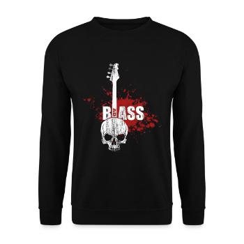 Bass badass - Unisex Sweatshirt - black - Front - Alina (178cm) & Michal (187cm)