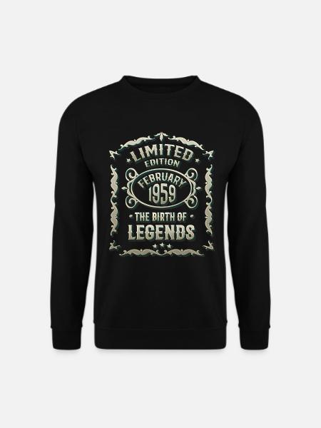 Februar 1959 Zum Geburtstag Jahrgang 1959 - Unisex Pullover - Schwarz