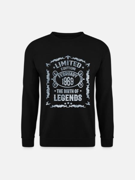 February 1969 Legends Birthday - Unisex Sweatshirt - black