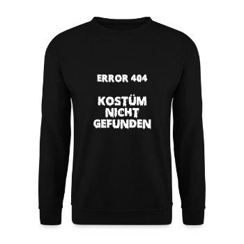 Error 404 Kostüm nicht gefunden - Unisex Pullover - Schwarz - Vorne - Alina (178cm) & Michal (187cm)