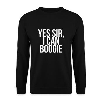 Yes Sir, I Can Boogie - Unisex Pullover - Schwarz - Vorne - Alina (178cm) & Michal (187cm)