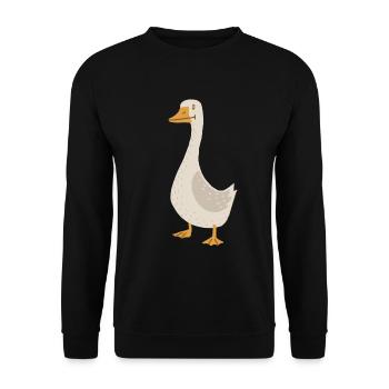 Oie (derpy) - Sweat-shirt Unisexe - noir - Devant - Alina (178cm) & Michal (187cm)
