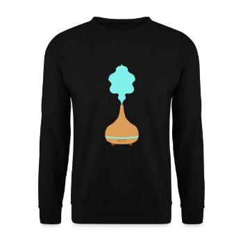 Aroma Diffuser / Duftlampe / Raumbefeuchter - Unisex Pullover - Schwarz - Vorne - Alina (178cm) & Michal (187cm)