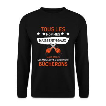Bucheron Shirt • les meilleurs • Veste Bucheron - Sweat-shirt Unisexe - noir - Devant - Alina (178cm) & Michal (187cm)