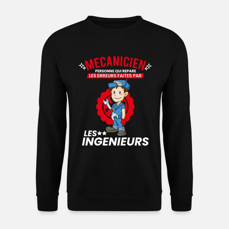 Geschenkmechaniker • The Ingenieurs Errors - Unisex Pullover - Schwarz