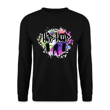 graffiti hip hop - Sweat-shirt Unisexe - noir - Devant - Alina (178cm) & Michal (187cm)