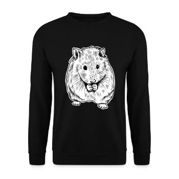 hamster - Unisex Sweatshirt - black - Front - Alina (178cm) & Michal (187cm)