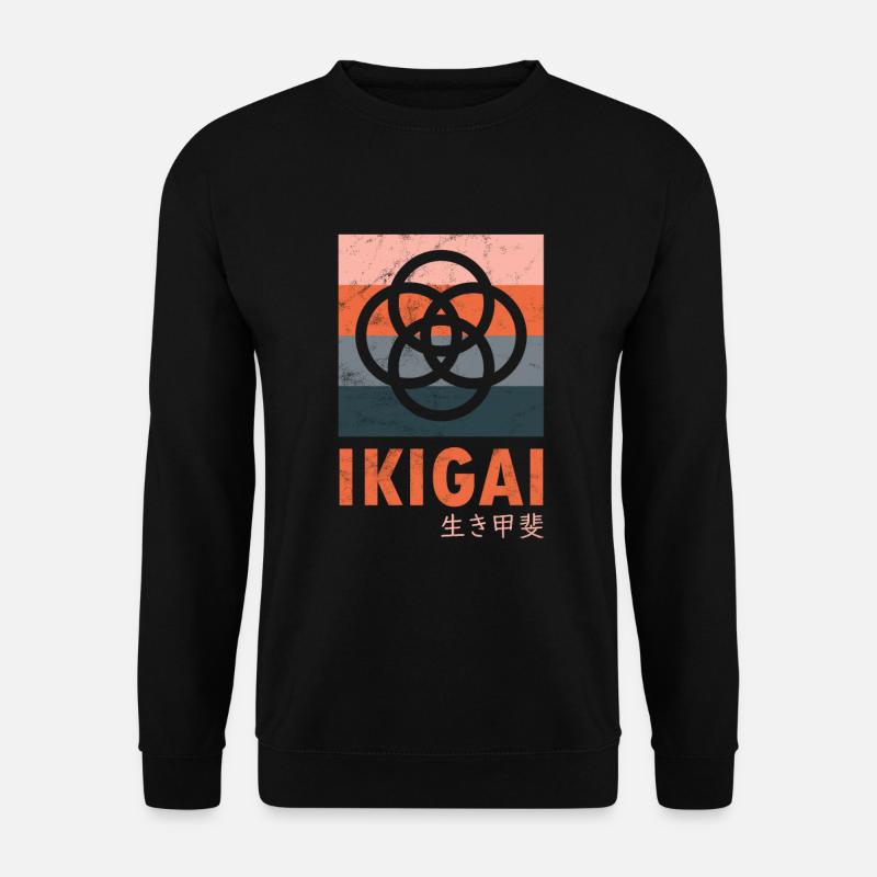 Ikigai Vintage - Unisex Pullover - Schwarz