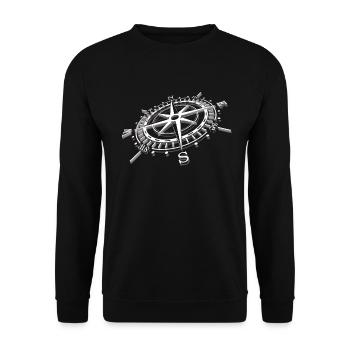 Compass Maritime South North Ship - Sweat-shirt Unisexe - noir - Devant - Alina (178cm) & Michal (187cm)