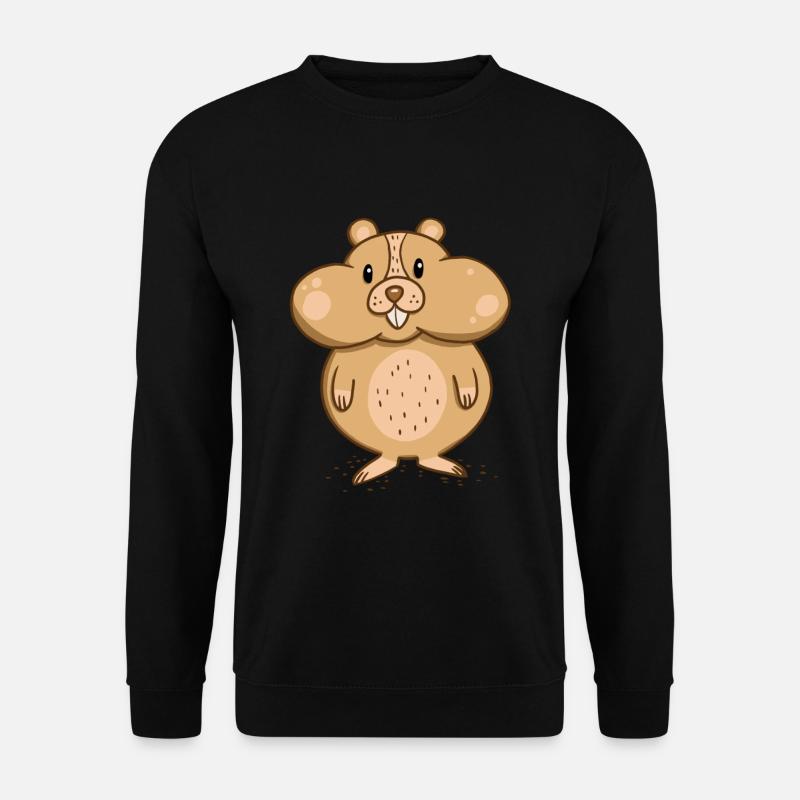 Hamster with thick cheeks - Unisex Sweatshirt - black