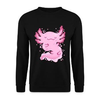 Axolotl - Unisex Sweatshirt - black - Front - Alina (178cm) & Michal (187cm)