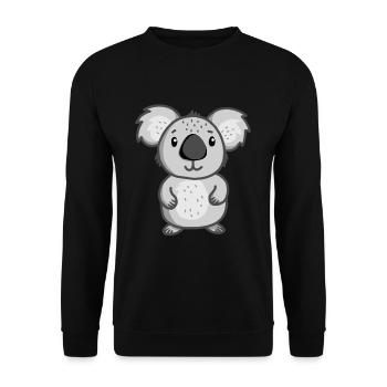 Koala bear - Unisex Sweatshirt - black - Front - Alina (178cm) & Michal (187cm)