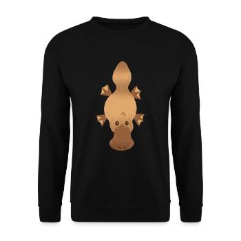 Schnabeltier - Unisex Pullover - Schwarz - Vorne - Alina (178cm) & Michal (187cm)
