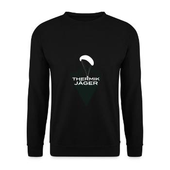 Gleitschirmflieger - Thermik Jäger - Paragleiten - Unisex Pullover - Schwarz - Vorne - Alina (178cm) & Michal (187cm)