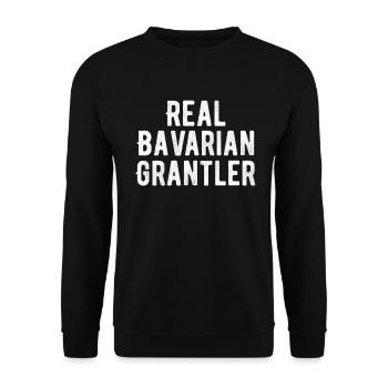 Grantler Bayern Design Geschenk Männer - Unisex Pullover - Schwarz - Vorne - Alina (178cm) & Michal (187cm)