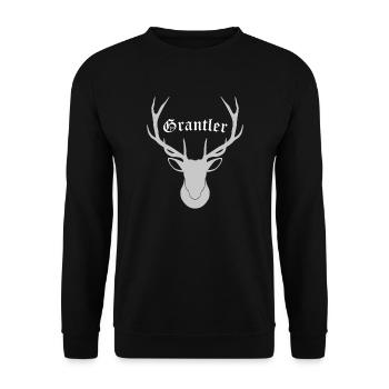 Grantler Bayern Design Geschenk Männer - Unisex Pullover - Schwarz - Vorne - Alina (178cm) & Michal (187cm)