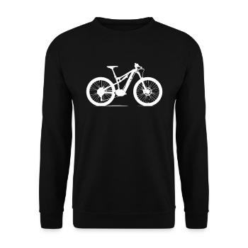 E-MTB e-bike - Unisex Sweatshirt - black - Front - Alina (178cm) & Michal (187cm)