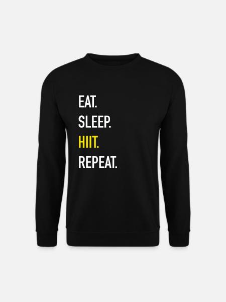 HIIT high-intensive interval training workout - Unisex Sweatshirt - black