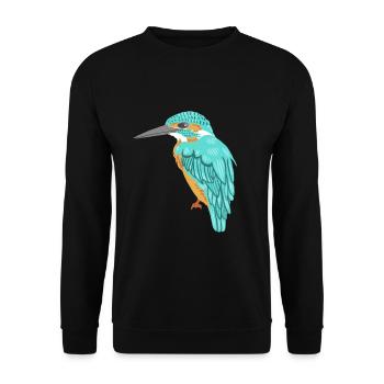 Eisvogel - Unisex Pullover - Schwarz - Vorne - Alina (178cm) & Michal (187cm)