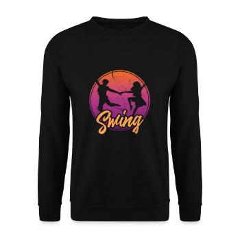 Swing - Unisex Sweatshirt - black - Front - Alina (178cm) & Michal (187cm)