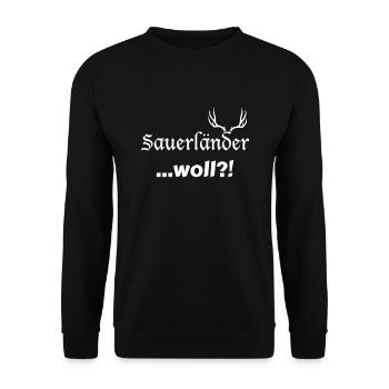 Sauerland Sauerländer Heimatliebe - Unisex Pullover - Schwarz - Vorne - Alina (178cm) & Michal (187cm)