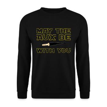 Event Technician AUX Slogan Gift - Unisex Sweatshirt - black - Front - Alina (178cm) & Michal (187cm)