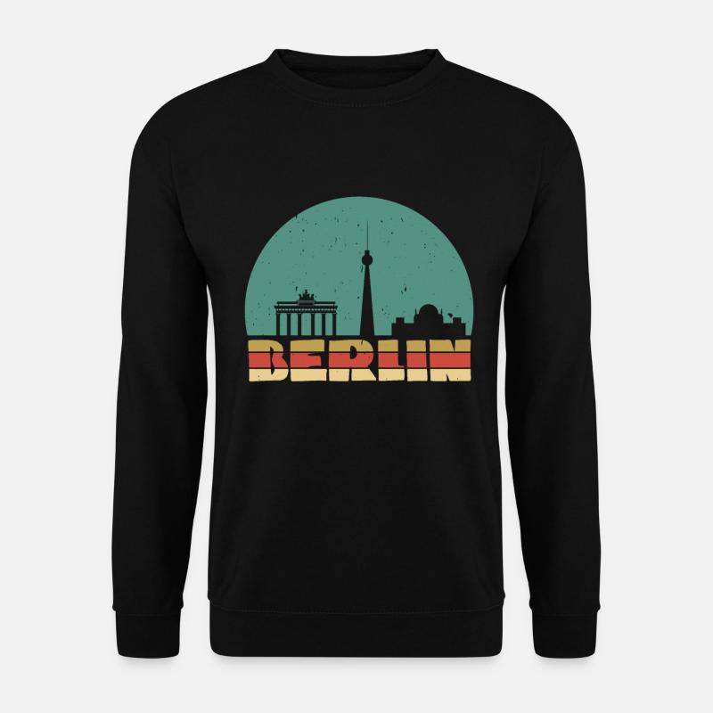 Skyline Berlin Vintage - Unisex Pullover - Schwarz
