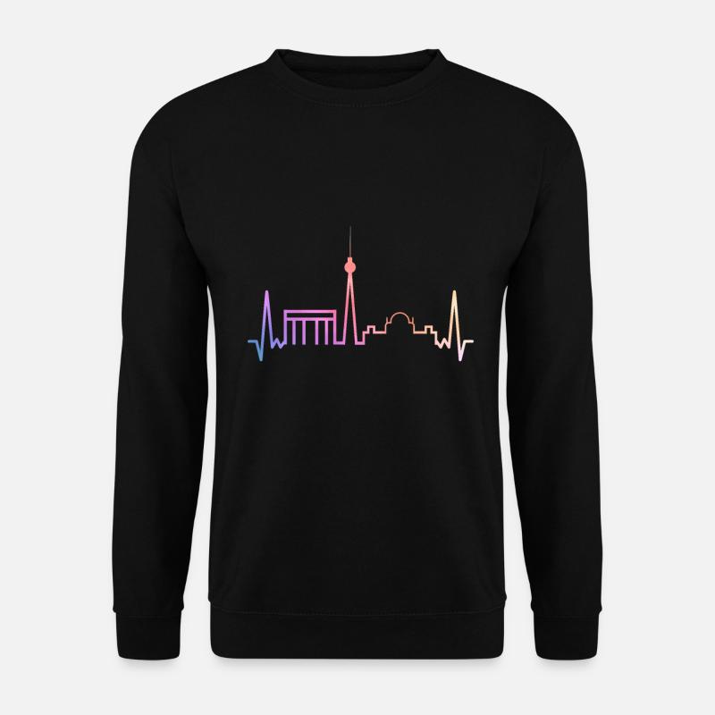 Berliner Skyline - Unisex Pullover - Schwarz