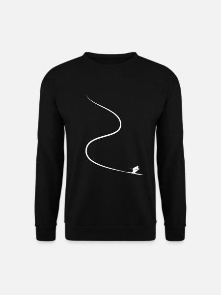 Skieur ski ski design montagnes cadeau - Sweat-shirt Unisexe - noir