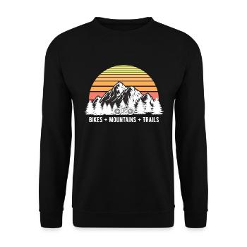 Vélo de montagne VTT vélo vélo cadeau rétro - Sweat-shirt Unisexe - noir - Devant - Alina (178cm) & Michal (187cm)
