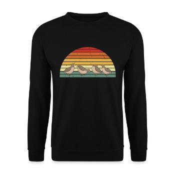 Conception de caille de caille - Sweat-shirt Unisexe - noir - Devant - Alina (178cm) & Michal (187cm)