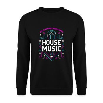 House music - Unisex Sweatshirt - black - Front - Alina (178cm) & Michal (187cm)