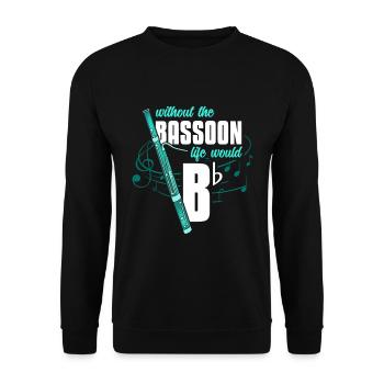 basson - Sweat-shirt Unisexe - noir - Devant - Alina (178cm) & Michal (187cm)
