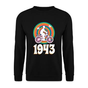 1945 Hoffmann LSD Entdeckung - Unisex Pullover - Schwarz - Vorne - Alina (178cm) & Michal (187cm)