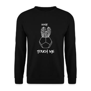 Ne touche touche me cadeau De Cactus Ne pas toucher fête - Sweat-shirt Unisexe - noir - Devant - Alina (178cm) & Michal (187cm)