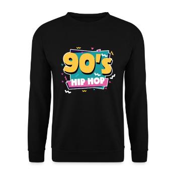 90s hip hop - Unisex Sweatshirt - black - Front - Alina (178cm) & Michal (187cm)