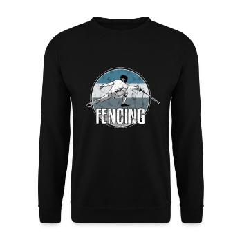 Fechten - Unisex Pullover - Schwarz - Vorne - Alina (178cm) & Michal (187cm)