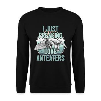 ant-eater - Unisex Sweatshirt - black - Front - Alina (178cm) & Michal (187cm)