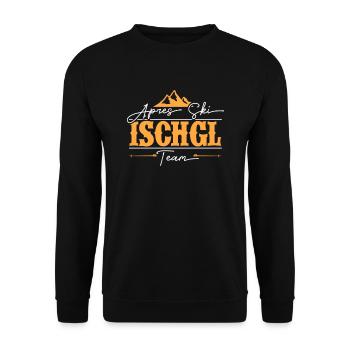 Apres Ski Elite Ischgl Crew Wintersport Geschenk - Unisex Pullover - Schwarz - Vorne - Alina (178cm) & Michal (187cm)