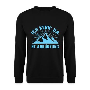 Ich Kenn Da Ne Abkürzung Geschenk Für Skifahrer - Unisex Pullover - Schwarz - Vorne - Alina (178cm) & Michal (187cm)