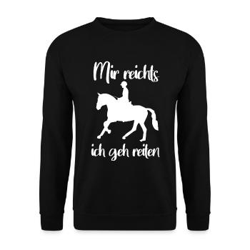 Assez pour moi je fais de l'équitation - équitation - - Sweat-shirt Unisexe - noir - Devant - Alina (178cm) & Michal (187cm)