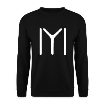 Türkische IYI Flagge - Ertugrul - Osmanli - Unisex Pullover - Schwarz - Vorne - Alina (178cm) & Michal (187cm)