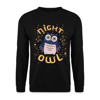 oiseau de nuit - Sweat-shirt Unisexe - noir - Devant - Alina (178cm) & Michal (187cm)
