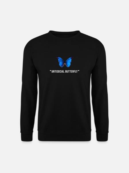 Antisocial Butterfly - Butterfly Aesthetic - - Unisex Pullover - Schwarz