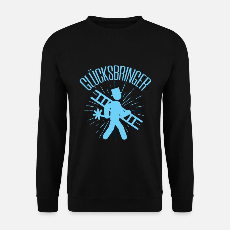 Glücksbringer Schornsteinfeger Kaminfeger Geschenk - Unisex Pullover - Schwarz