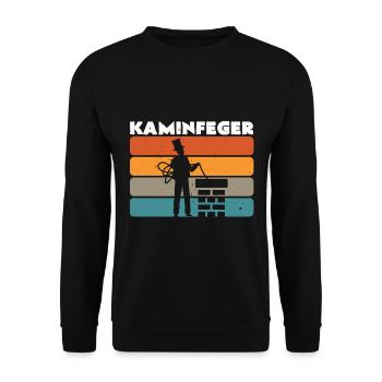 Retro Schornsteinfeger Vintage Kaminfeger Geschenk - Unisex Pullover - Schwarz - Vorne - Alina (178cm) & Michal (187cm)